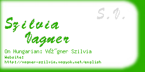 szilvia vagner business card